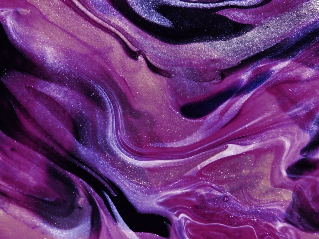 Purple Abstract Art by Anni Roenkae