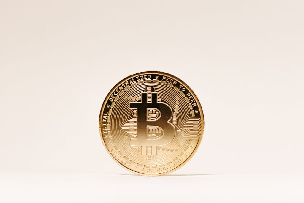 Gold Bitcoin Coin by Jonathan Borba