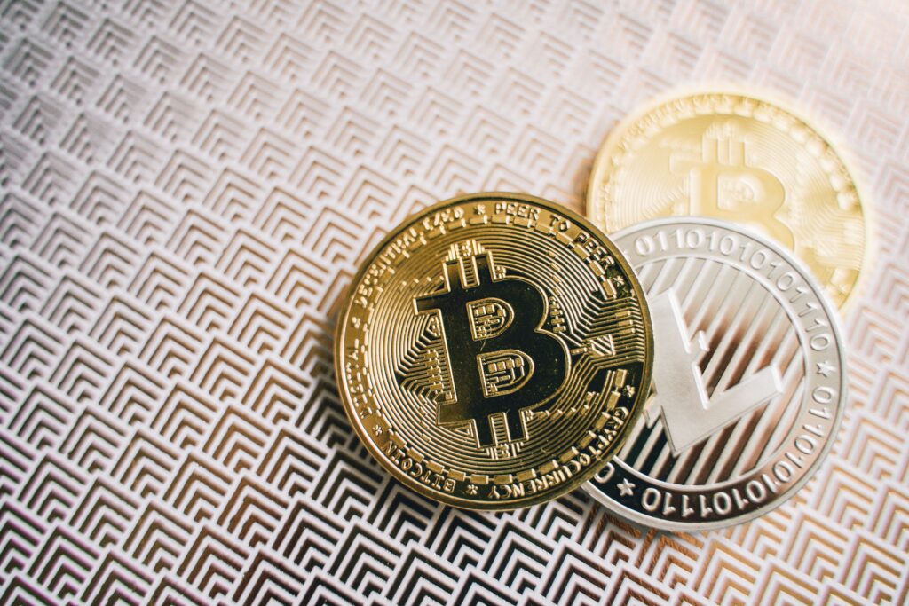 Bitcoins on the Table by Alesia  Kozik