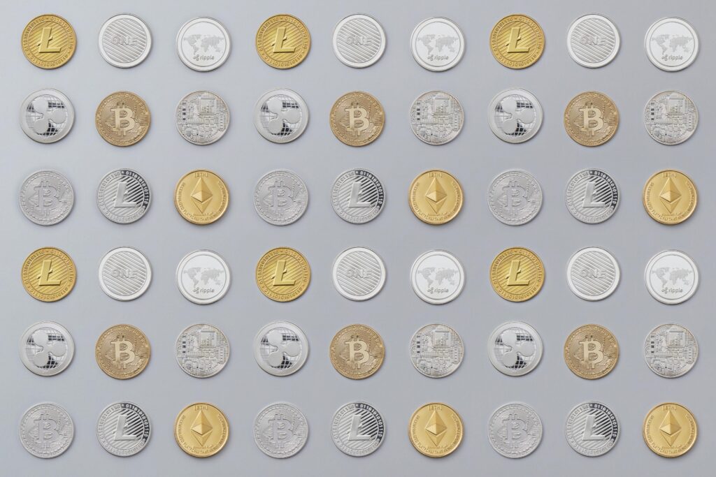 Gold and Silver Cryptocurrency Coins by DS stories