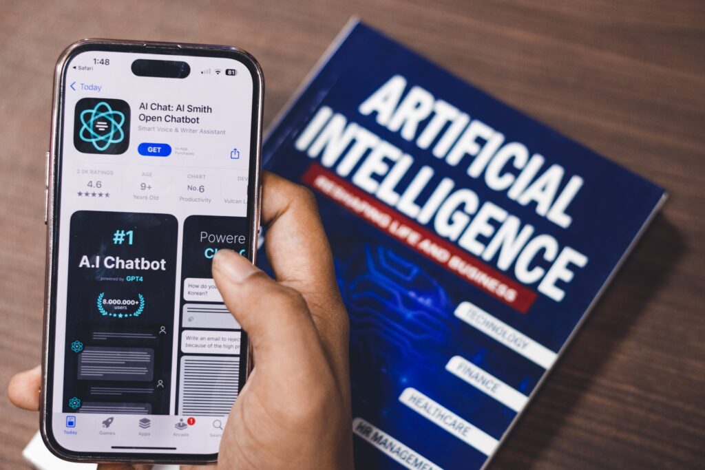 Webpage of Ai Chatbot, a prototype AI Smith Open chatbot, is seen on the website of OpenAI, on a apple smartphone. Examples, capabilities, and limitations are shown. by Sanket  Mishra
