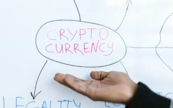 Cryptocurrency concept written on whiteboard image